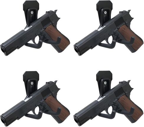 Pistol Rack, 1/4 Pack Pistol Holder for Gun Safe, Upgraded Pistol Wall Mount Use Heavy Duty Steel, Pistol Stand Mounted Behind Door, Wall, Cabinet, Etc in Saudi Arabia