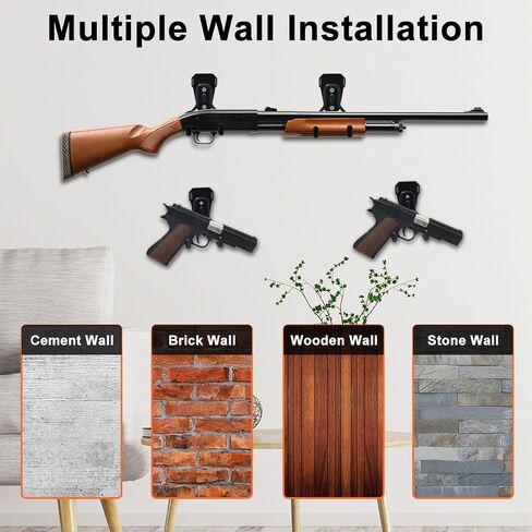 Pistol Rack, 1/4 Pack Pistol Holder for Gun Safe, Upgraded Pistol Wall Mount Use Heavy Duty Steel, Pistol Stand Mounted Behind Door, Wall, Cabinet, Etc in Saudi Arabia