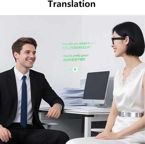 نظارات ذكية بتقنية الذكاء الاصطناعي مع كاميرا بدقة 8 ميجابكسل، وتسجيل فيديو عالي الدقة 1080 بكسل، وصوت بلوتوث مفتوح الأذن، واتصال واي فاي، ومساعد صوتي ونظارات ترجمة للقيادة أثناء السفر ومدونات الفيديو in Kuwait