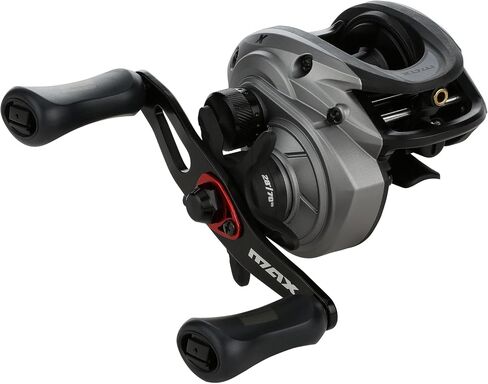 Abu Garcia Max X Low Profile Baitcast Reel, Size LP (1539734), 4 Stainless Steel Ball Bearings + 1 Roller Bearing, Synthetic Star Drag, Max of 15lb | 6.8kg in Saudi Arabia
