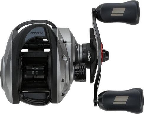 Abu Garcia Max X Low Profile Baitcast Reel, Size LP (1539734), 4 Stainless Steel Ball Bearings + 1 Roller Bearing, Synthetic Star Drag, Max of 15lb | 6.8kg in Saudi Arabia