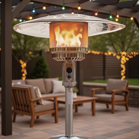 Patio Heater Reflector Shield, Propane Outdoor Heaters Replacement Part - Top Dome, 3-Hole Mount, 33" Dia Round in Saudi Arabia
