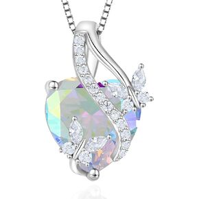 Butterfly Necklaces for Women Sterling Silver Infinity Heart Pendant Birthstone Jewelry Gift with 14k Yellow Gold/Rose Gold Plated in Kuwait
