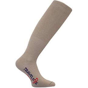 Travelsox Flight Travel Socks OTC Patented Graduated Compression TS1000 Brown - Large Unisex Sizing in Kuwait