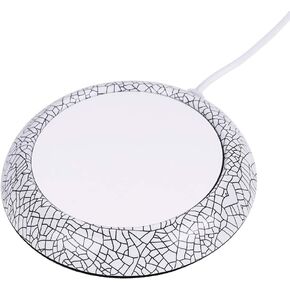 Keenso USB Cup Warmer, Heat Drink Mug Mat, Office Tea Coffee Heating Pad for Home and Office Use (White Porcelain Pattern) in Saudi Arabia