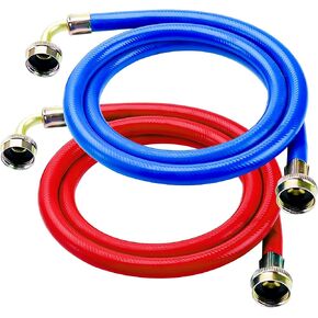 Cenipar 4FT Stainless Steel Washer Hoses Burst Proof 2 Pack - Hot and Cold Water Supply Hoses Fit for ALL Washing Machine - 10 YEARS WARRANTY in Saudi Arabia