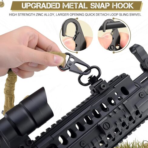 Adjustable Two Point Sling - Durable Nylon Rope for Rifle Sling Strap, 2 Point Shoulder Strap with Metal Hook | Multipurpose Gun Sling for Outdoor Hunting, Shotgun & Camera in Kuwait