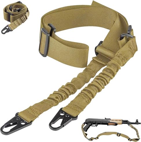 Adjustable Two Point Sling - Durable Nylon Rope for Rifle Sling Strap, 2 Point Shoulder Strap with Metal Hook | Multipurpose Gun Sling for Outdoor Hunting, Shotgun & Camera in Kuwait