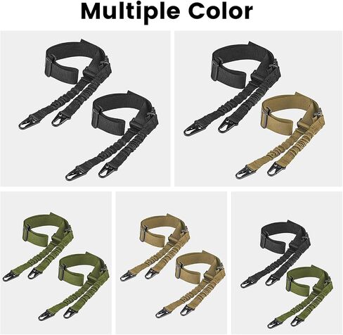 CVLIFE Two Points Sling with Length Adjuster Traditional Sling with Metal Hook for Outdoors 2 Pack in Saudi Arabia