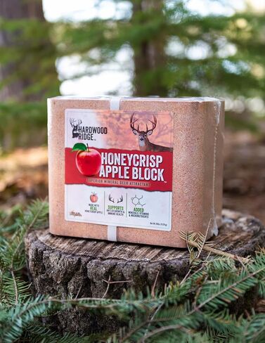 Deer Salt Lick Block, Made with Real Honeycrisp Apple – Wildlife Long-Lasting Attractant – Natural Feed with Essential Minerals for Antler Growth & Herd Health – 20 lb in Saudi Arabia
