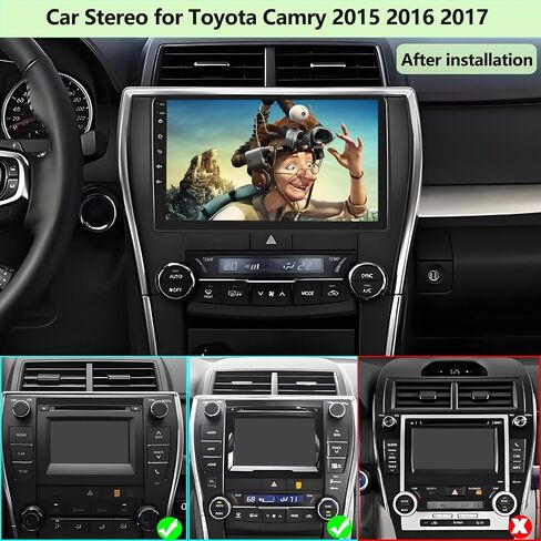 for Toyota Camry Radio Upgrade 2015-2017: Android 14 Car Stereo Replacement with Wireless CarPlay Android Auto - 10.2 Inch Touchscreen Head Unit GPS Navigation 2G+32G in Saudi Arabia
