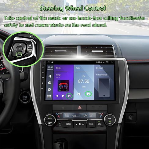 for Toyota Camry Radio Upgrade 2015-2017: Android 14 Car Stereo Replacement with Wireless CarPlay Android Auto - 10.2 Inch Touchscreen Head Unit GPS Navigation 2G+32G in Saudi Arabia