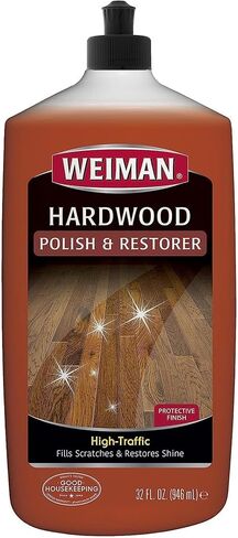 Weiman Wood Floor Polish and Restorer 32 Ounce (2 Pack) - High-Traffic Hardwood Floor, Natural Shine, Removes Scratches, Leaves Protective Layer in Saudi Arabia