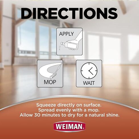 Weiman Wood Floor Polish and Restorer 32 Ounce (2 Pack) - High-Traffic Hardwood Floor, Natural Shine, Removes Scratches, Leaves Protective Layer in Saudi Arabia