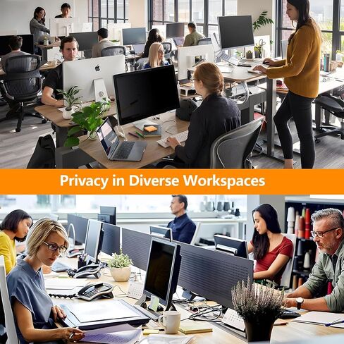 24 Inch Privacy Screen Filter for 16:9 Widescreen Monitor - Anti-Glare, Blue Light Blocking, Easy Installation | Desktop PC Privacy Shield in Saudi Arabia
