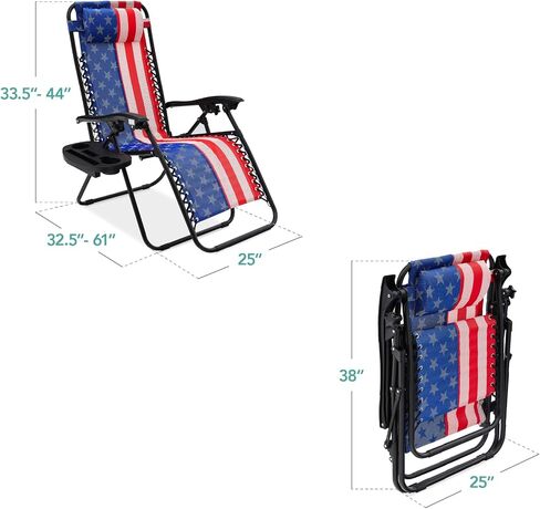 Best Choice Products Set of 2 Adjustable Steel Mesh Zero Gravity Lounge Chair Recliners w/Pillows and Cup Holder Trays, Black in Saudi Arabia