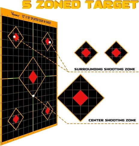 Highwild Sight in Splatter Paper Targets - Splash Effect of Multiple Colors - 12x18 Inch in Saudi Arabia