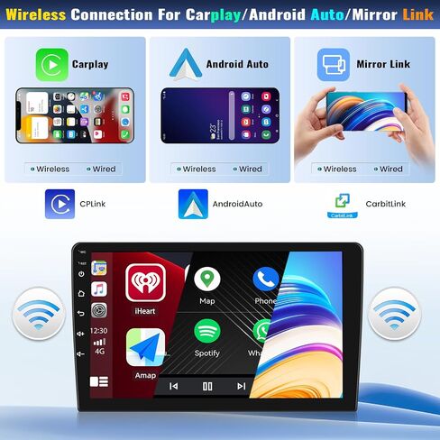 ستيريو سيارة 8Core 6G+128G لسيارة Kia Sportage 2010-2016 مع Carplay Android Auto، مشغل سيارة بشاشة لمس IPS 9 بوصة، 59UI Bluetooth 5.0 GPS WiFi FM/RDS DSP SWC كاميرا احتياطية in Kuwait