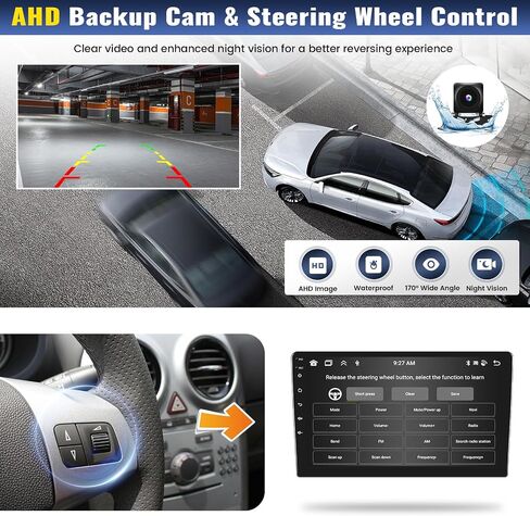 ستيريو سيارة 8Core 6G+128G لسيارة Kia Sportage 2010-2016 مع Carplay Android Auto، مشغل سيارة بشاشة لمس IPS 9 بوصة، 59UI Bluetooth 5.0 GPS WiFi FM/RDS DSP SWC كاميرا احتياطية in Kuwait