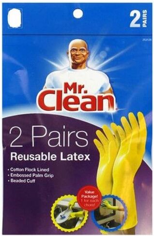 Mr. Clean Large Reusable Latex Gloves, 2 Color, 2 Pairs in Saudi Arabia