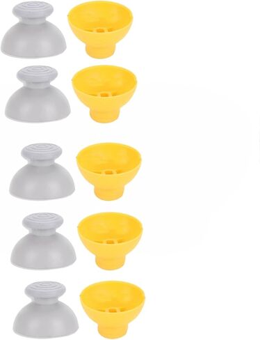 2 Pcs Analog Stick Joystick Thumbstick Thumb Cap Replacement for Nintendo Gamecube NGC Controller, Yellow and Grey in Kuwait