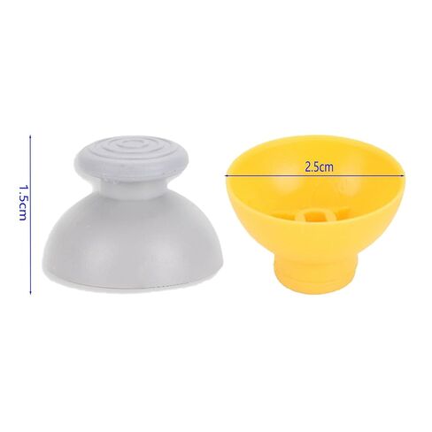 10 قطع من عصا التحكم التناظرية، عصا التحكم، غطاء الإبهام لوحدة تحكم نينتندو جيم كيوب NGC، أصفر ورمادي in Kuwait