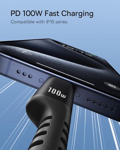 Baseus 2 Pack 65W USB C Charger Block، PPS 3-Port Fast Compact Foldable USB C Charger and Baseus 100W 5A Fast Charging USBC Car Cable - متوافق مع iPhone 17 / Pro / Plus / Pro Max in Saudi Arabia