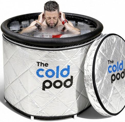 Ice Bath Tub for Athletes with Lid: Cold Plunge Tub for Recovery 75CM, 4 Layers Portable Ice Bath Barrel Plunge Pool by The Cold Pod in Saudi Arabia