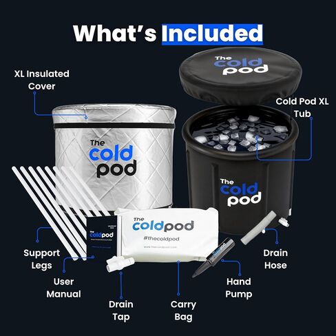 Ice Bath Tub for Athletes with Lid: Cold Plunge Tub for Recovery 75CM, 4 Layers Portable Ice Bath Barrel Plunge Pool by The Cold Pod in Saudi Arabia