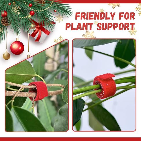 Christmas Holiday Garland Ties Hook and Loop Decorative Wreath 50FT Roll Cuttable Nylon Cable Straps for Christmas Halloween Banister, Railings, Stairs or Lamp Posts Outdoors Decoration(Green) in Kuwait