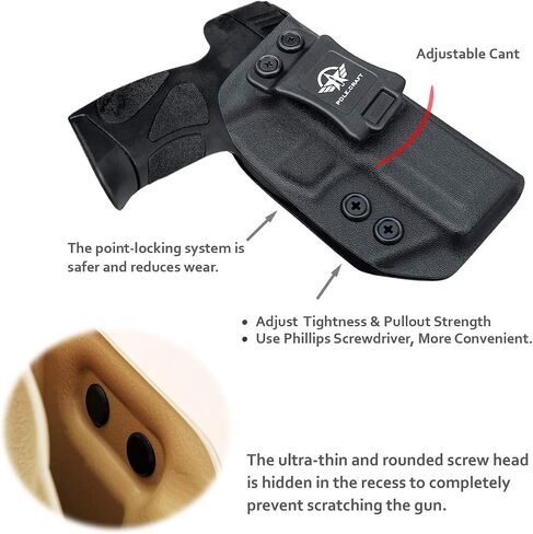 Taurus G3 IWB Kydex Holster Fit مخصص: مسدس Taurus G3 9mm / .40 - حزام الخصر الداخلي - Adj. غير قادر على الاحتفاظ in Kuwait