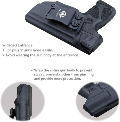 Taurus G3 IWB Kydex Holster Fit مخصص: مسدس Taurus G3 9mm / .40 - حزام الخصر الداخلي - Adj. غير قادر على الاحتفاظ in Kuwait