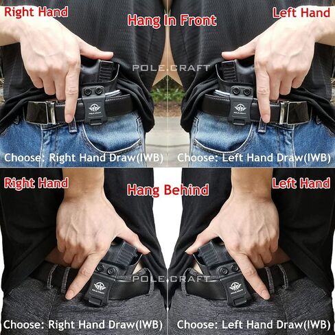 Taurus G3 IWB Kydex Holster Fit مخصص: مسدس Taurus G3 9mm / .40 - حزام الخصر الداخلي - Adj. غير قادر على الاحتفاظ in Kuwait