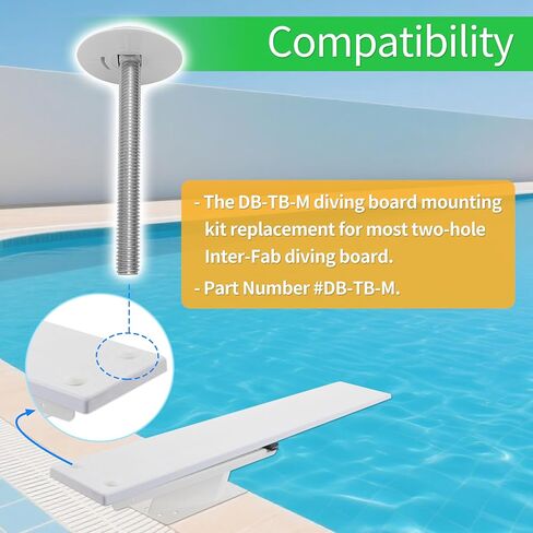 WEST ORGIN 67-209-911-SS Mounting Kit for Pool Diving Board Replacement for Two Hole Residential Diving Board in Saudi Arabia
