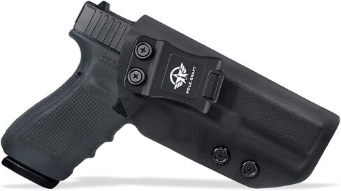 POLE.CRAFT IWB Kydex Holster يناسب حسب الطلب: Glock 21 / Glock 20 (Gen 3 4 5) & Glock 22 Gen 5 - حامل حزام الخصر الداخلي - Adj. عدم القدرة على الاحتفاظ - زر الغطاء المغناطيسي - عدم التآكل - عدم وجود اهتزاز in Kuwait