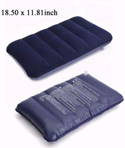 Inflatable Camping Travel Pillow, Lightweight Compressible Foldable Portable Break Pillow (Blue, ONE Size) in Saudi Arabia