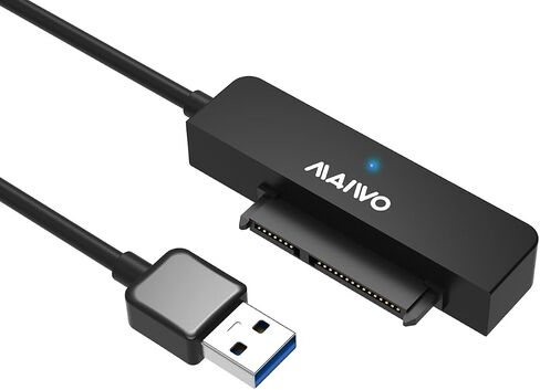 MAIWO SATA to USB Cable, 2.5 inch SATA SSD/HDD to USB 3.0 Adapter, External Hard Drive Converter Reader for 2.5 inch sata I/II/III SSD/HDD, 8TB Capacity (White) in Kuwait