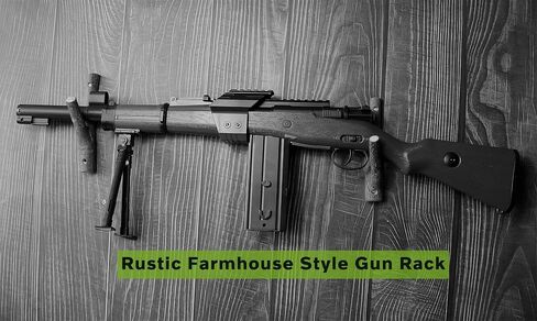 FIREHOOK Gun Rack Wall Mount, Natural Hardwood Gun Racks for Rifle Bow, Handmade Gun Wall Mount for Shotguns with Wider Buttstocks/Accessories,Rifle Rack for Storage Display in Saudi Arabia