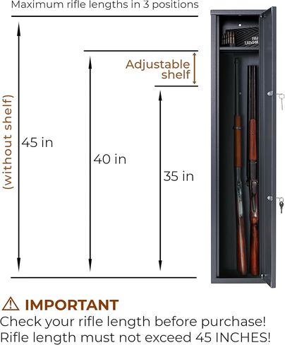 Buffalo 1015 Gun Rifle Shotgun Metal Small Security Cabinet Safe Storage with Separate Pistol/Ammo Area in Saudi Arabia