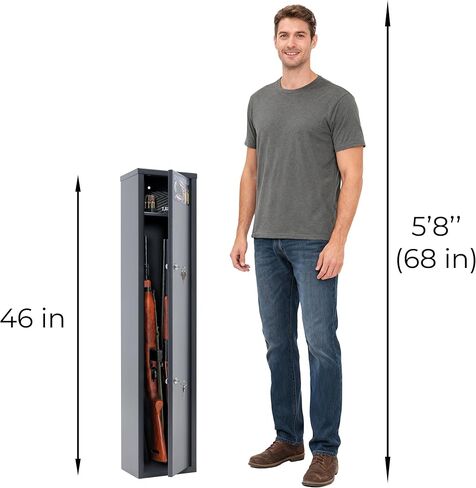 Buffalo 1015 Gun Rifle Shotgun Metal Small Security Cabinet Safe Storage with Separate Pistol/Ammo Area in Saudi Arabia