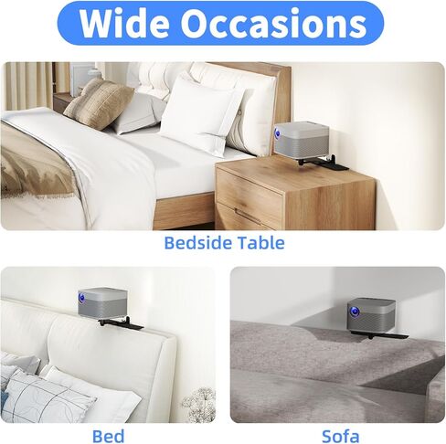 حامل جهاز عرض عالمي من Suptek - دعامة دوارة وإمالة 360 درجة لجانب السرير والأريكة والطاولة - قاعدة توصيل قوية بخيط 1/4 بوصة - تعمل مع معظم أجهزة العرض الصغيرة والكاميرات ومشابك الهاتف (PR001CP) in Kuwait