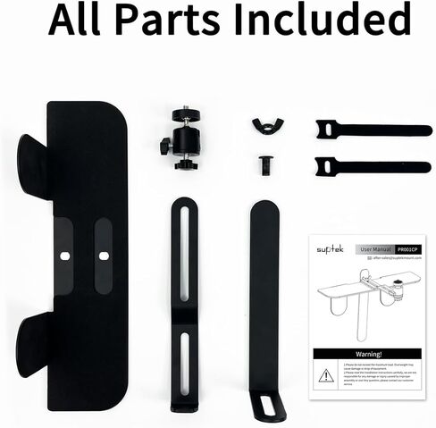 حامل جهاز عرض عالمي من Suptek - دعامة دوارة وإمالة 360 درجة لجانب السرير والأريكة والطاولة - قاعدة توصيل قوية بخيط 1/4 بوصة - تعمل مع معظم أجهزة العرض الصغيرة والكاميرات ومشابك الهاتف (PR001CP) in Kuwait