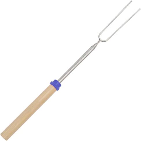 Smores Sticks for Fire Pit Long - Marshmallow Roasting Sticks Smores Kit - Smore Skewers Hot Dog Fork Campfire Cooking Equipment, Camping Essentials Gear Outdoor Accessories 32" (Yellow+Blue) in Saudi Arabia