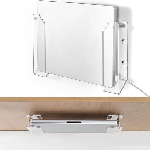 Wall Mount Laptop Holder | Clear Acrylic Universal Anti-Scratch Home Supplies,Wall Desk Laptop Holder,for Keyboards Tablets Indoor Study Selfies Photos RV Daily Travel Work Offices in Saudi Arabia