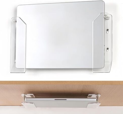 Laptop Wall Mount - Clear Acrylic Adhesive Anti-Scratch Offices Supplies,Desk Laptop Holder,for Keyboards Tablets Indoor Study Selfies Photos RV Daily Travel Work Offices in Saudi Arabia