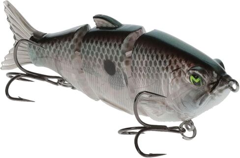 Strike King Lew's MachShad Fishing Lure, Lipless Jointed Swimbait, Realistic Swimming Action, Slow Sinking, Size 4 Mustad KVD Elite Short Triple Grip Treble Hooks in Saudi Arabia