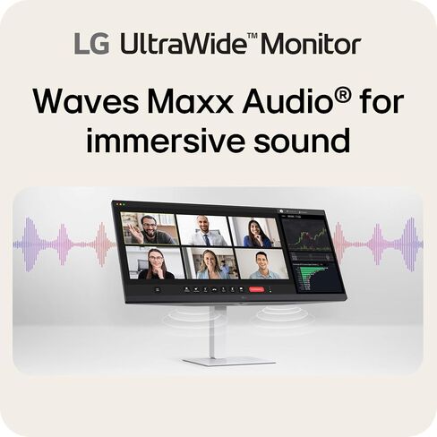 LG 34U530A-W شاشة كمبيوتر عريضة مقاس 34 بوصة WFHD (2560 × 1080) IPS عريضة، 100 هرتز، VESA DisplayHDR 400، HDMI، منفذ DisplayPort، USB من النوع C، حامل إمالة/ارتفاع/دوار، أبيض in Kuwait
