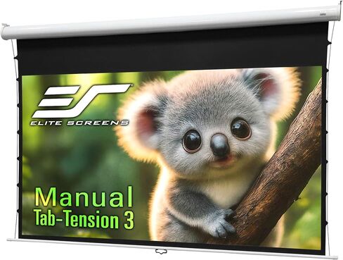 شاشات Elite، جهاز Tab-Tension 3، مقاس 125 بوصة مع شاشة إسقاط إضافية مقاس 10 بوصات، وشاشة عرض قابلة للسحب للأسفل، عروض ألعاب الأفلام المنزلية، مادة CineWhite® P المتميزة المعتمدة من ISF، MT125XWH3-E10 in Saudi Arabia