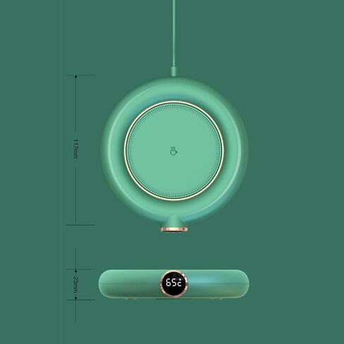 حصيرة تدفئة كأس USB | 3 إعدادات لدرجة الحرارة 55 درجة مئوية / 65 درجة مئوية / 75 درجة مئوية | حصيرة تسخين كهربائية للقهوة/الحليب/الشاي | إغلاق تلقائي - إيقاف وقاعدة آمنة (أبيض) in Kuwait