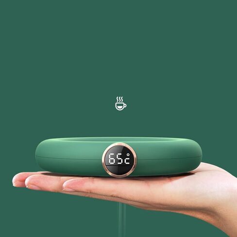 حصيرة تدفئة كأس USB | 3 إعدادات لدرجة الحرارة 55 درجة مئوية / 65 درجة مئوية / 75 درجة مئوية | حصيرة تسخين كهربائية للقهوة/الحليب/الشاي | إغلاق تلقائي - إيقاف وقاعدة آمنة (أبيض) in Kuwait
